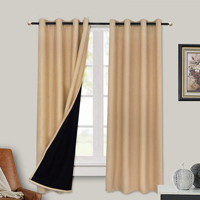 Full Blackout Hot Sale Curtain With Black Lining On The Back wristelite