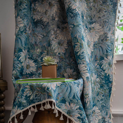 Yarn-dyed Jacquard Bedroom Bay Window Semi Blackout Curtain wristelite
