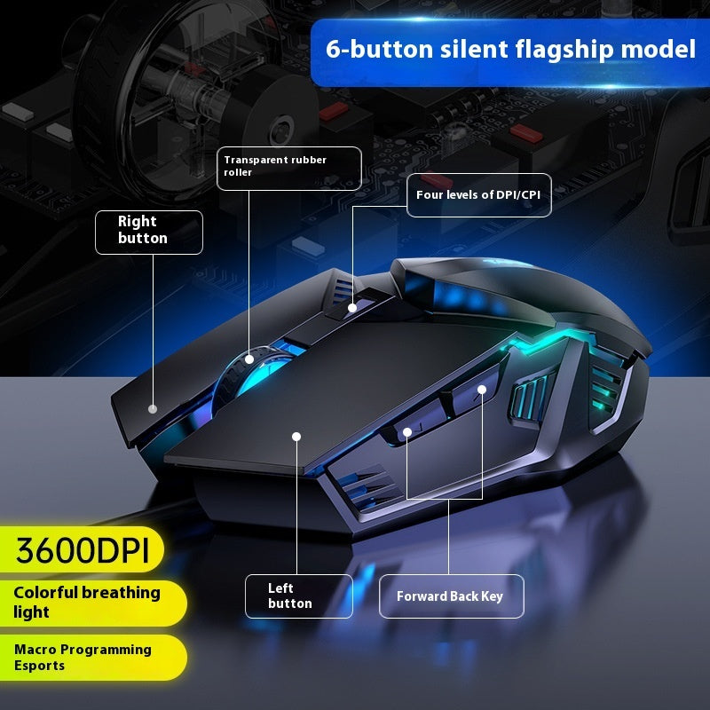 Gaming Mouse Luminous Wired E-sports Computer Accessories null