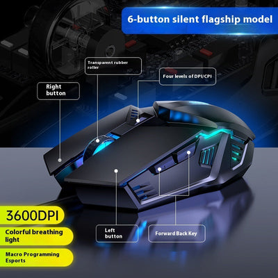 Gaming Mouse Luminous Wired E-sports Computer Accessories null