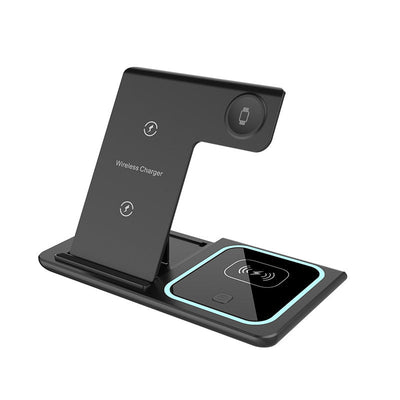 Three-in-one Wireless Charger Electrical Foldable Double Wire Ambience Light Mobile Phone Wireless Charger Wireless Charger wristelite
