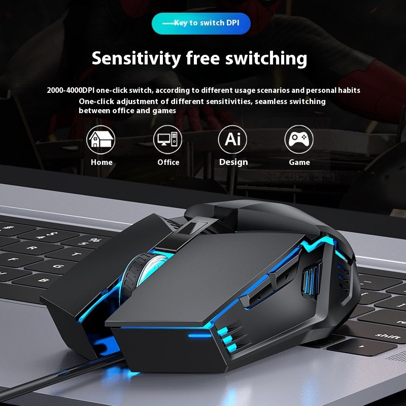 Gaming Mouse Luminous Wired E-sports Computer Accessories null